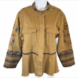 Johnny Was Amika Peplum Military Jacket NWT